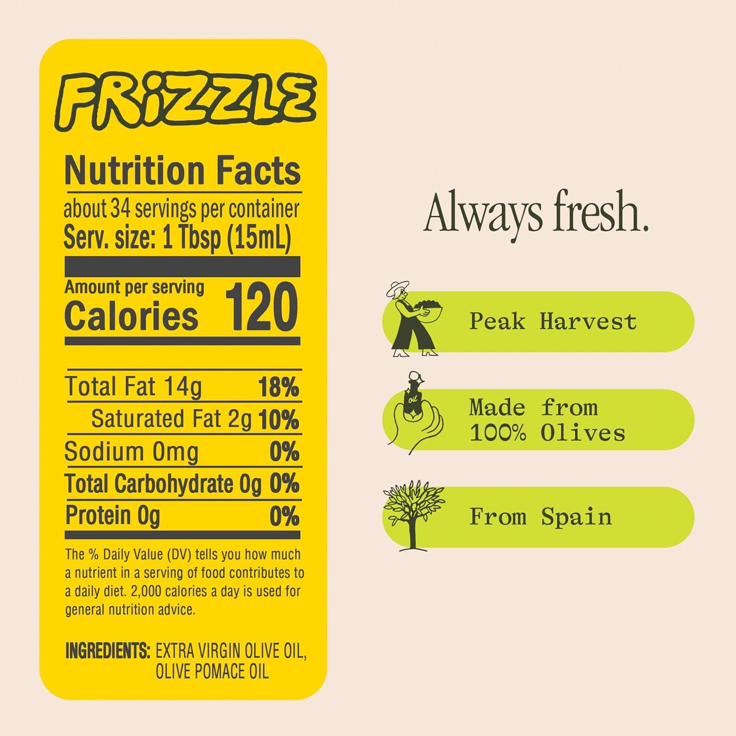 image:imageGraza Drizzle Extra Virgin Olive Oil Finishing Oil High Polyphenol Early Harvest EVOO Finishing Oil in a Squeeze Bottle Single Farm Olives from Spain 169 Fl Oz 500ml Refill CanDrizzle