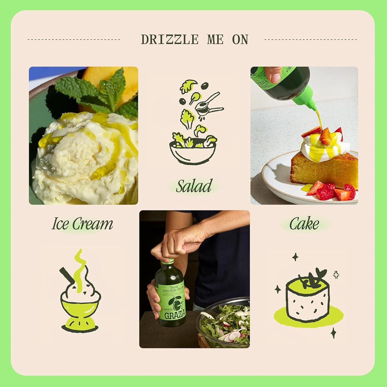 image:imageGraza Drizzle Extra Virgin Olive Oil Glass 169 Fl Oz