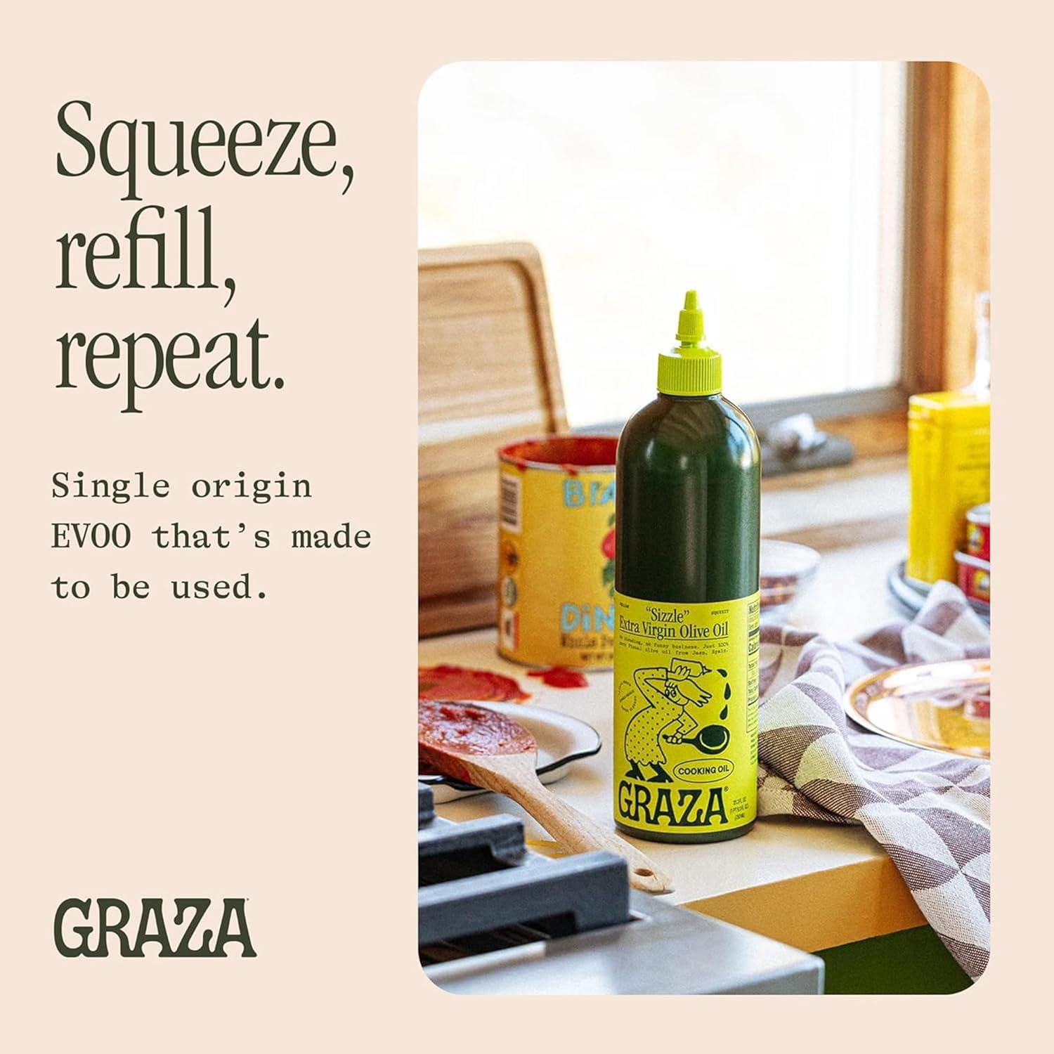 image:imageGraza Sizzle Extra Virgin Olive Oil Cooking Oil High Polyphenol Peak Harvest EVOO Cooking Oil in a Box Single Origin Olive Oils from Spain 51 Fl Oz 15L500mL Pack of 1