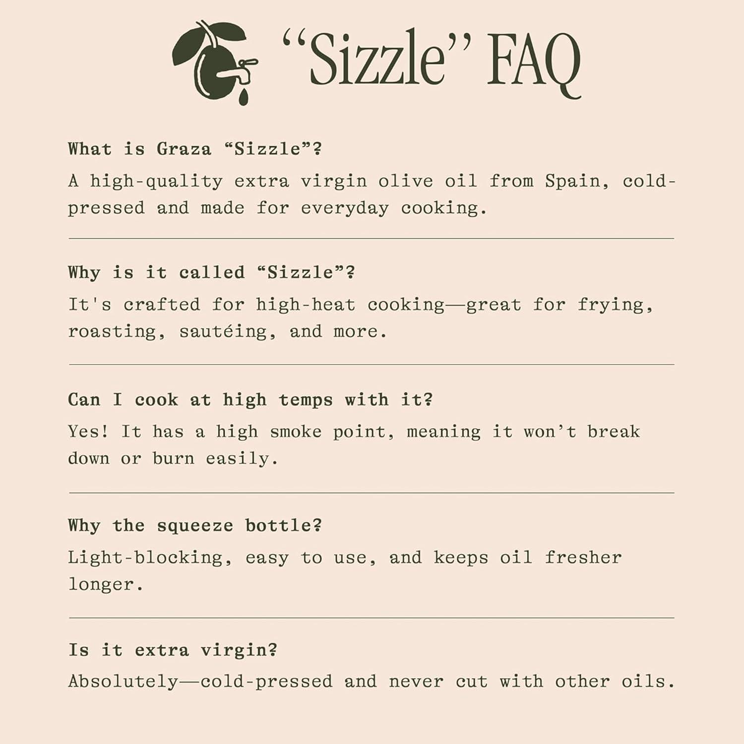 image:imageGraza Sizzle Extra Virgin Olive Oil Cooking Oil High Polyphenol Peak Harvest EVOO Cooking Oil in a Box Single Origin Olive Oils from Spain 51 Fl Oz 15L750mL Pack of 1