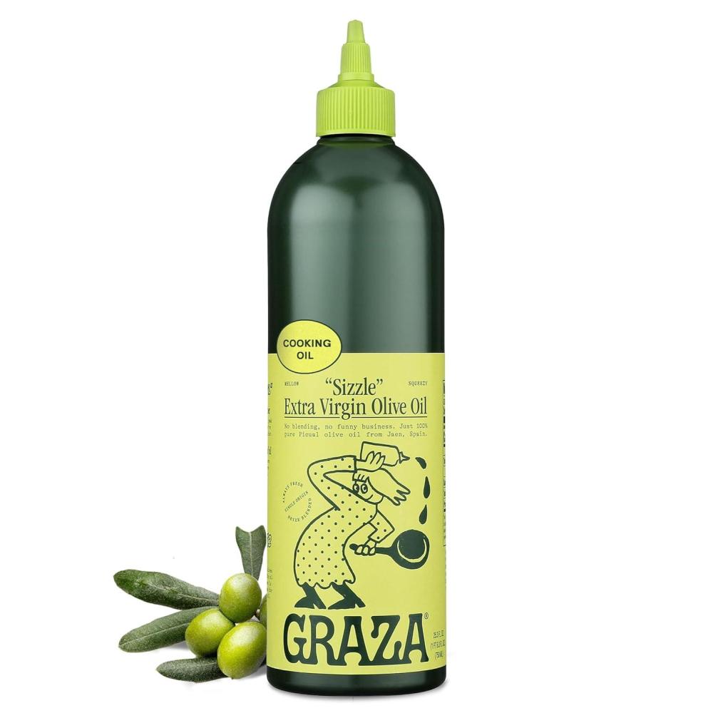 image:imageGraza Sizzle Extra Virgin Olive Oil Cooking Oil High Polyphenol Peak Harvest EVOO Cooking Oil in a Box Single Origin Olive Oils from Spain 51 Fl Oz 15L750mL Pack of 1