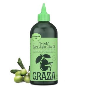 Graza Drizzle Extra Virgin Olive Oil, Finishing Oil – High Polyphenol Early Harvest EVOO Finishing Oil in a Squeeze Bottle – Single Origin Olive Oils from Spain – 16.9 Fl Oz (500ml)(16.9 Fl Oz (Pack of 1))