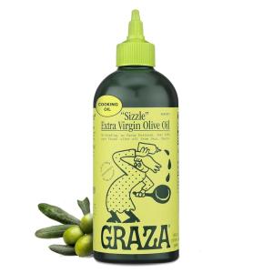 Graza Sizzle Extra Virgin Olive Oil, Cooking Oil – High Polyphenol Peak Harvest EVOO Cooking Oil in a Box – Single Origin Olive Oils from Spain – 51 Fl Oz (1.5L)(500mL (Pack of 1))